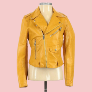 Mustard Yellow Leather Jacket