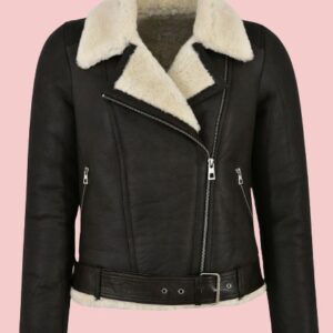 Shearling Leather Jacket Womens