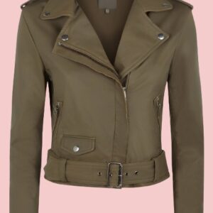 Khaki Leather Jacket