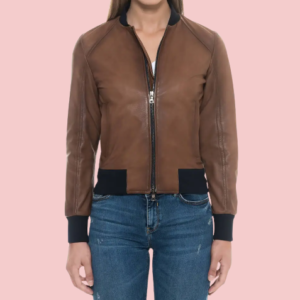 Leather Bomber Jacket Womens