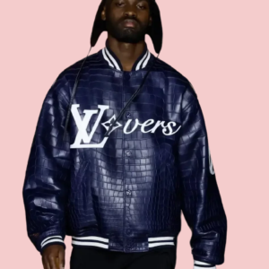 Louis Vuitton Vers 2024 Blue Leather Jacket