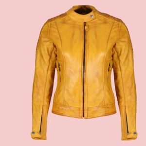 Womens Yellow Leather Jacket