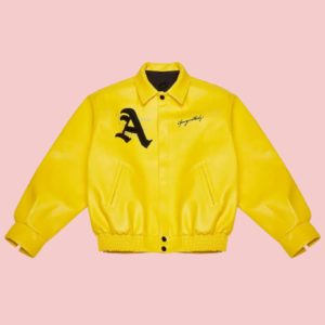 A Few Good Kids Yellow Bomber Leather Jacket