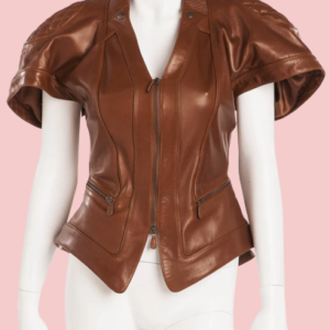 Alexander Mcqueen Peplum Leather Jacket