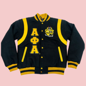 Alpha Phi Alpha Black Varsity Wool Jacket