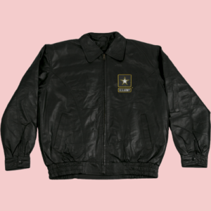 Army Leather Bomber Jacket