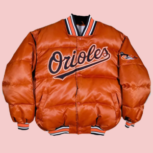 Baltimore Orioles 90's Orange Puffer Jacket