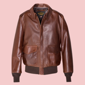 Brown Leather Flight Jacket
