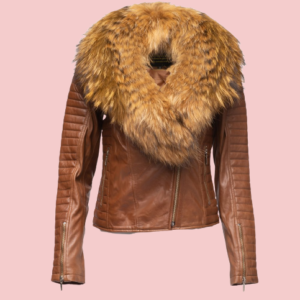 Fur Collar Leather Jacket