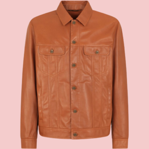 Leather Jacket Button Up