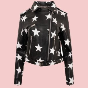 Leather Jacket With Stars