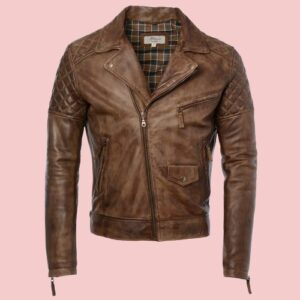 Motorcycle Men Leather Jacket