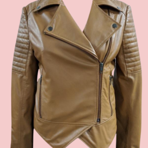 Side Zip Leather Jacket