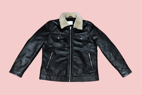 Black Leather Jacket With Fur Collar Mens