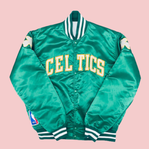 Boston Celtics Nba Authentics Starter Bomber Satin Jacket