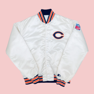 Chicago Bears 1980's Proline Starter Cream Satin Jacket