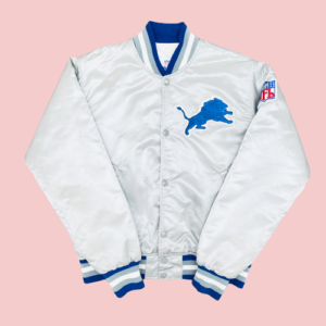 Detroit Lions Proline Starter Bomber Satin Jacket