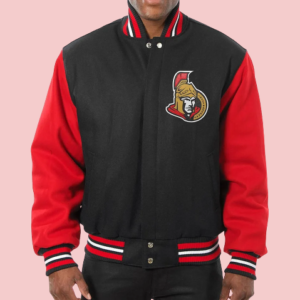 Ottawa Senators Black And Red Varsity Jacket