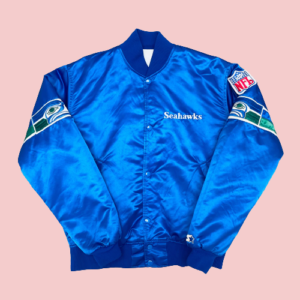 Seattle Seahawks 1980s Proline Bomber Satin Jacket