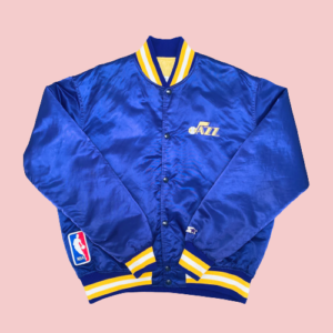 Utah Jazz 1980s Starter Bomber Satin Jacket