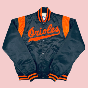 Baltimore Orioles 1980s Starter Bomber Satin Jacket