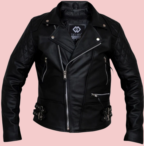 Black Biker Leather Jacket