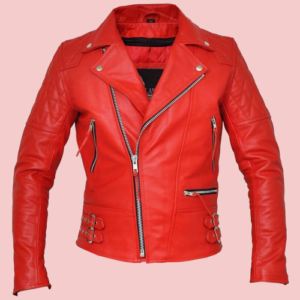 Bright Red Leather Jacket