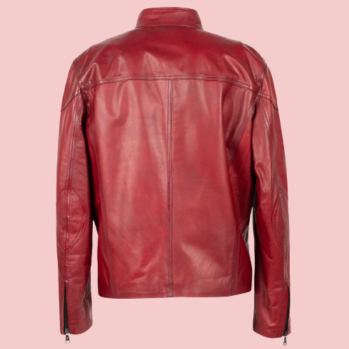 Mens Classic Italy Leather Short Jacket - Image 2