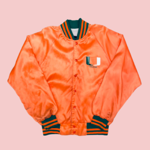 Miami Hurricanes Bomber Varsity Satin Jacket