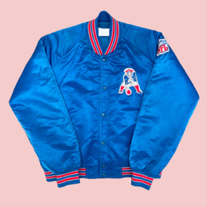 New England Patriots 1990s Patriot Bomber Satin Jacket
