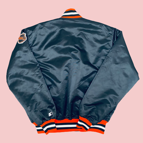 Philadelphia Flyers 1980's Starter Bomber Satin Jacket - Image 2