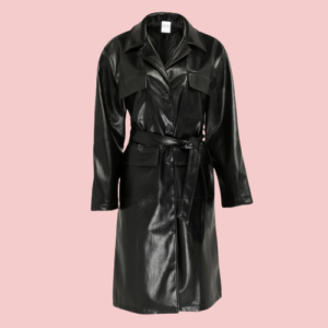 Longline Faux Leather Jacket