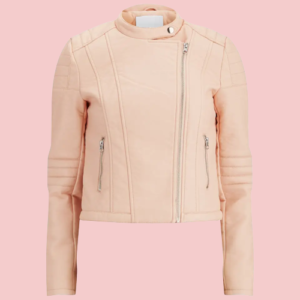 Peach Leather Jacket