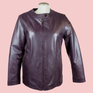 Plus Size Real Leather Jacket