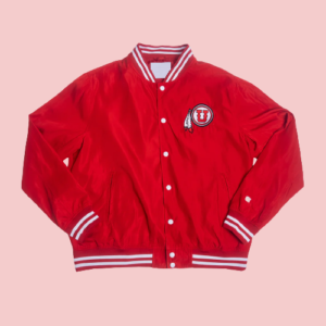 Utah Utes Vintage Script And Logo Bomber Jacket