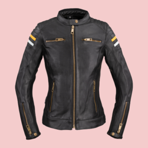 Womens Leather Motorcycle Jacket With Armor