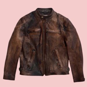 Cafe Racer Leather Motorcycle Jacket