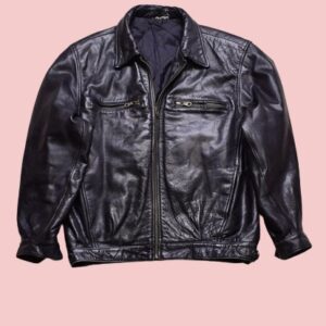 90's Black Leather Jacket