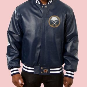 Buffalo Sabres Bomber Leather Jacket