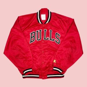 Chicago Bulls 50th Anniversary Gold Logo Starter Satin Jacket