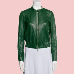 Coach Green Leather Jacket