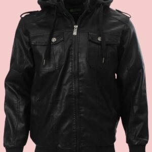 Men's Moto Black Leather Jacket