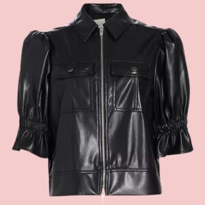 Puff Shoulder Leathers Jackets