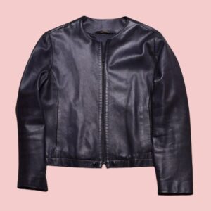 Women's 90s Black Leather Jacket