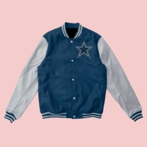 Dallas Cowboys Gray And Blue Varsity Jacket