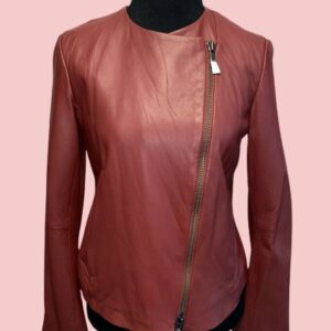 Vince Cross Front Leather Jacket