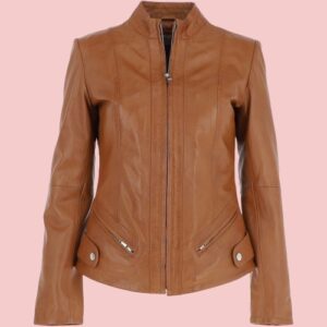 Alana Tan Leather Jacket