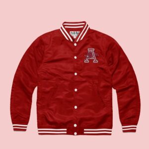 Arkansas Monogram Red Varsity Jacket