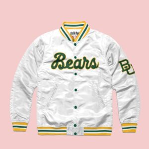 Baylor Bears White Varsity Jacket