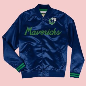 Hardwood Classic Dallas Mavericks Blue Satin Jacket